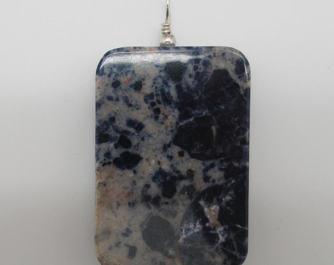 Sodalite and Sterling Pendant