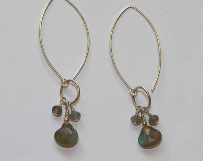 Labradorite and Sterling Silver Earrings