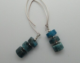 Apatite and Sterling Silver Earrings