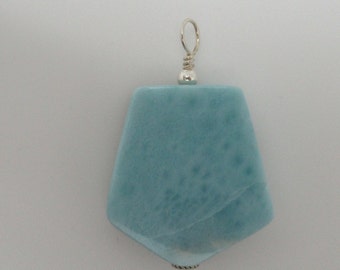 Larimar and Sterling Pendant