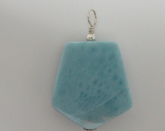 Larimar and Sterling Pendant