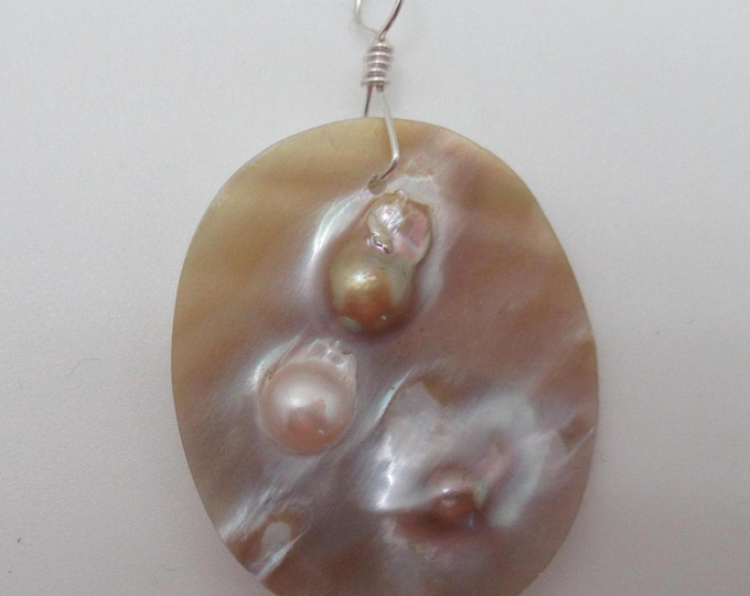 Blister Pearl and Sterling Pendant