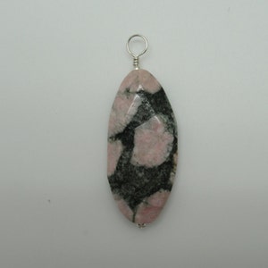 Pink Porphyry and Sterling Pendant
