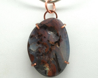 Boulder Opal and Copper Pendant