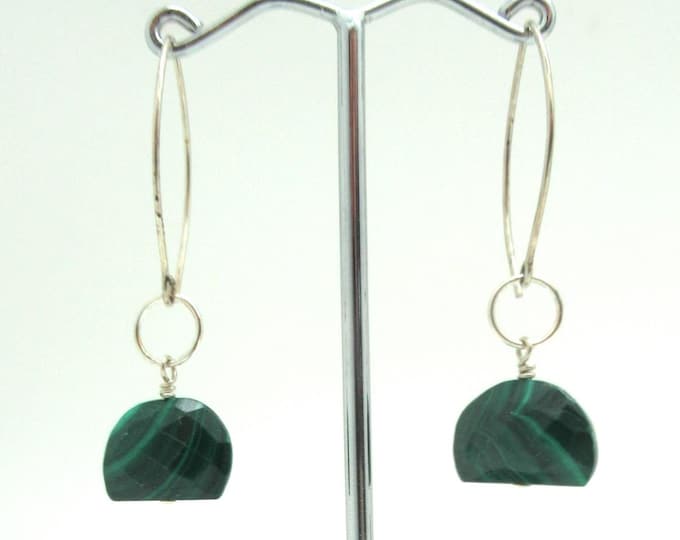 Malachite and Sterling earrings