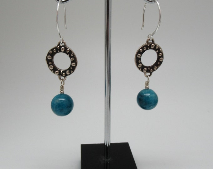 Apatite and Sterling Silver Earrings