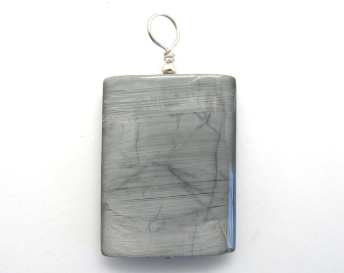 Natural Eagles Eye and Sterling Pendant