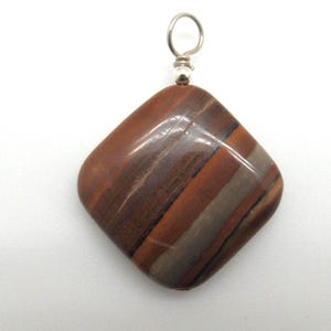 Tiger Iron Sterling Pendant