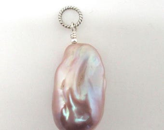 Baroque Pearl and Sterling Pendant