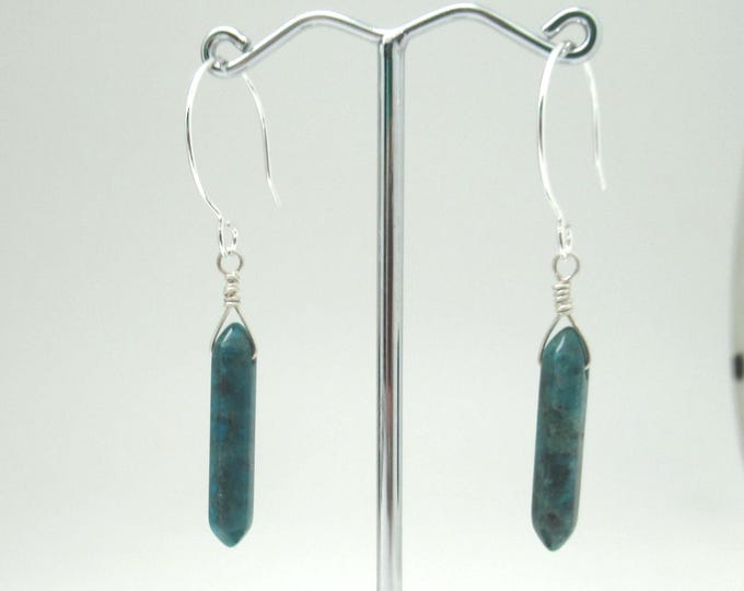 Apatite and Sterling Silver Earrings