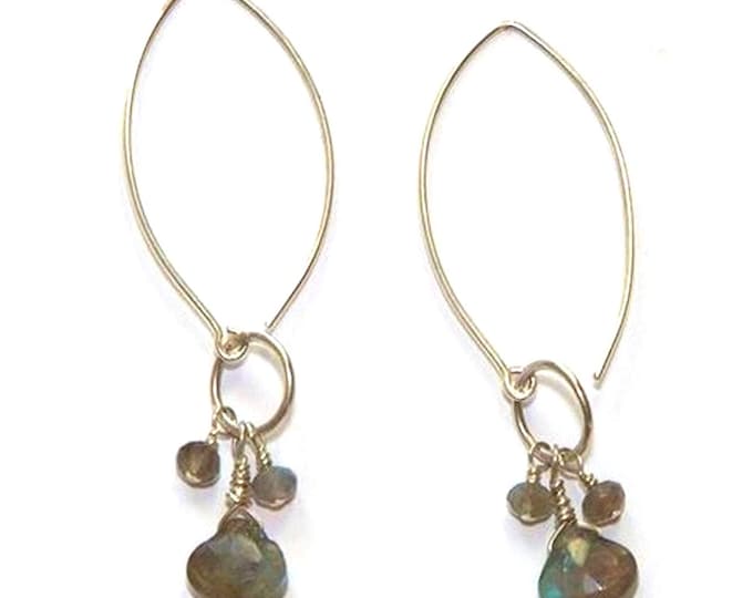 Labradorite and Sterling Silver Earrings
