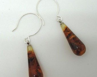 Baltic Amber and Sterling Silver Earrings ** with inclusions**