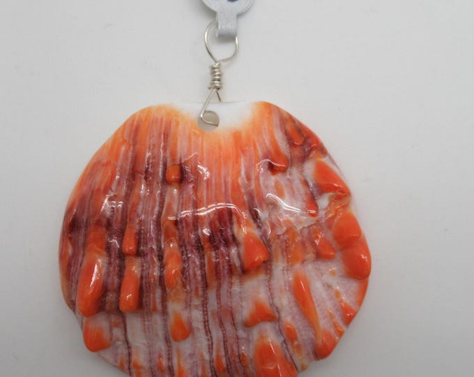 Large Spiny Oyster Shell and Sterling Pendant