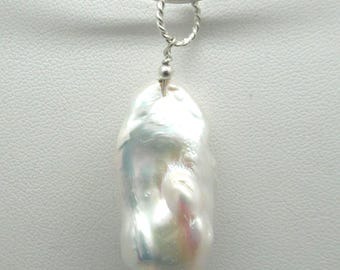 Baroque Pearl and Sterling Pendant