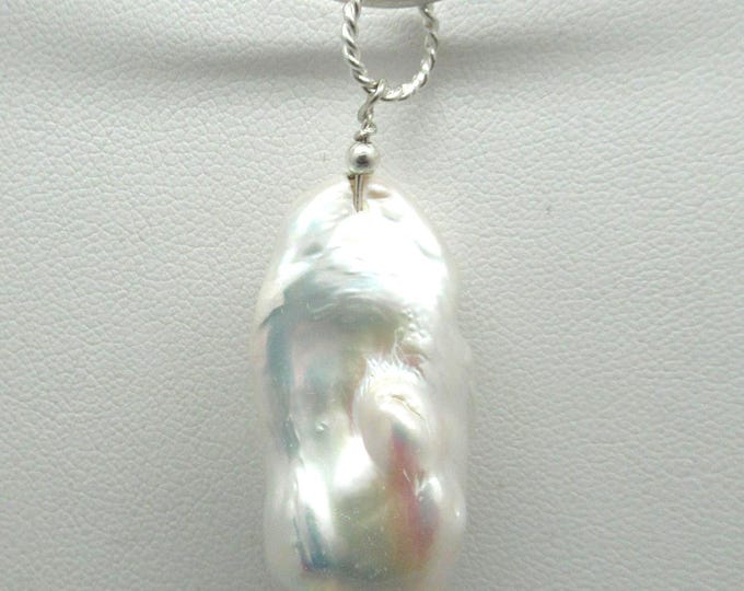 Baroque Pearl and Sterling Pendant