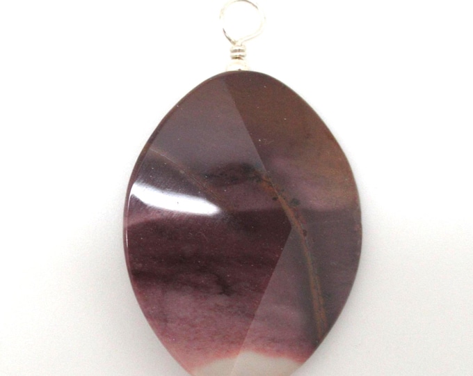 Mookaite Jasper and sterling pendant