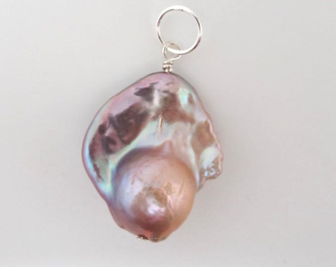 Baroque Pearl and Sterling Pendant