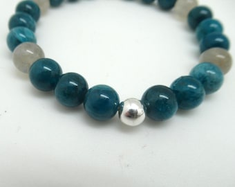 Apatite and Labordorite Stretch Bracelet