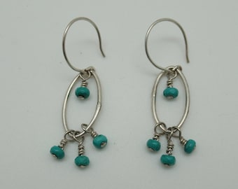 Turquoise and Sterling Silver Earrings