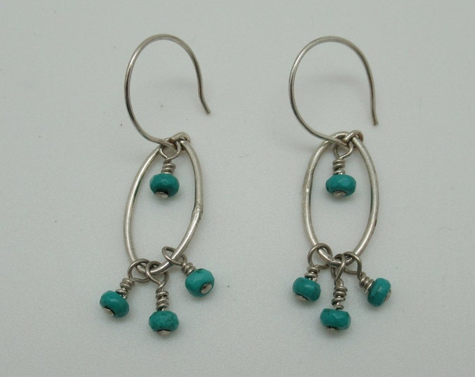 Turquoise and Sterling Silver Earrings