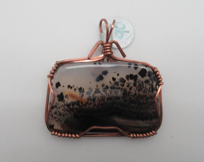 Montana Agate and Copper Pendant