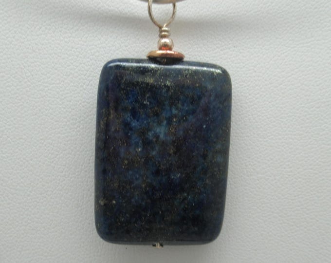 Lapis lazuli and sterling silver pendant