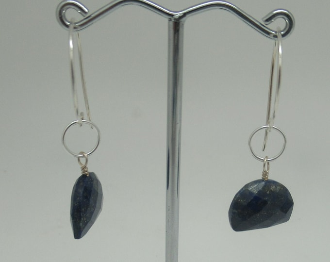 Lapis and sterling earrings