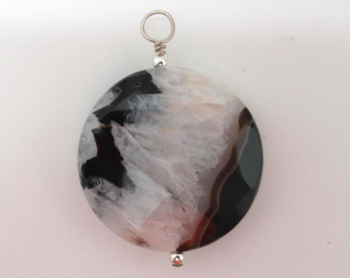 Onyx and Quartz Pendant