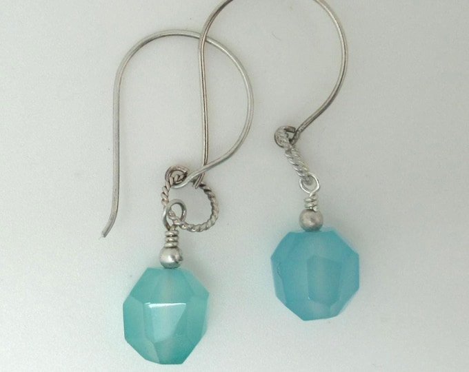 Chalcedony and Sterling Silver Earrings
