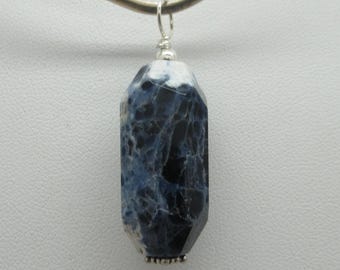 Sodalite and Sterling Pendant