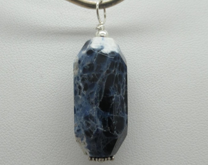 Sodalite and Sterling Pendant