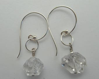 Herkimer Diamond (crystal quartz) and Sterling Silver Earrings