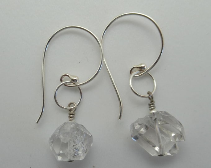Herkimer Diamond (crystal quartz) and Sterling Silver Earrings