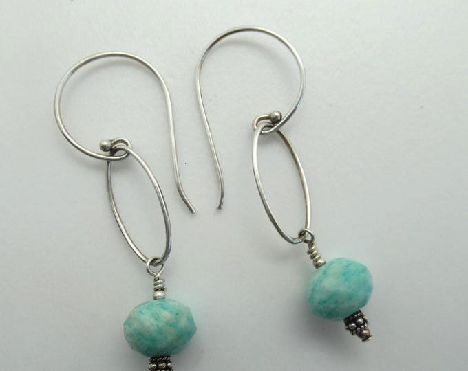 Amazonite and Sterling Silver Earrings