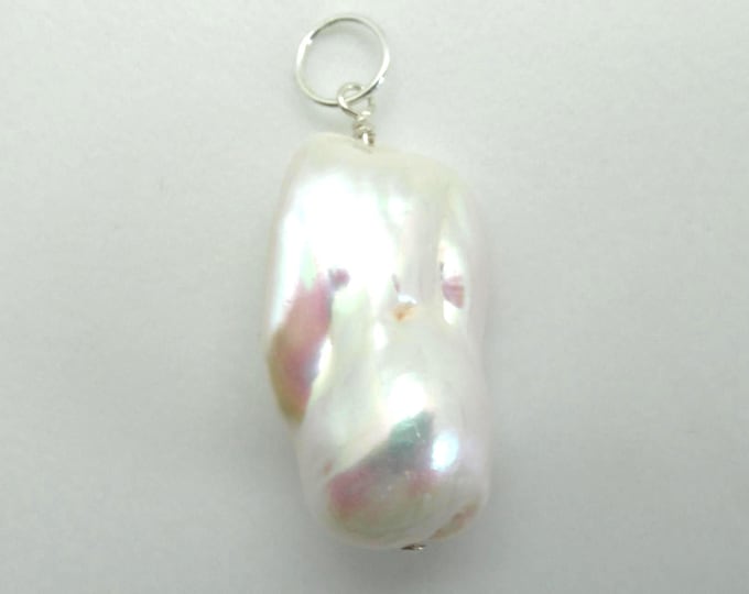 Pearl Natural Baroque and Sterling Pendant