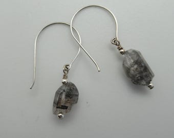 Herkimer Diamond (crystal quartz) and Sterling Silver Earrings
