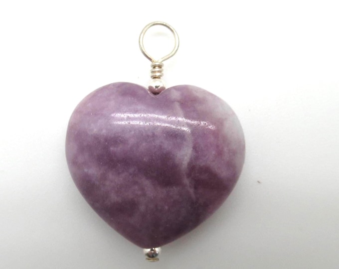 Lepidolite Heart Pendant