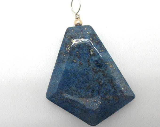 Lapis lazuli and sterling silver pendant