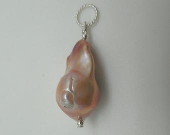 Baroque Pearl and Sterling Pendant