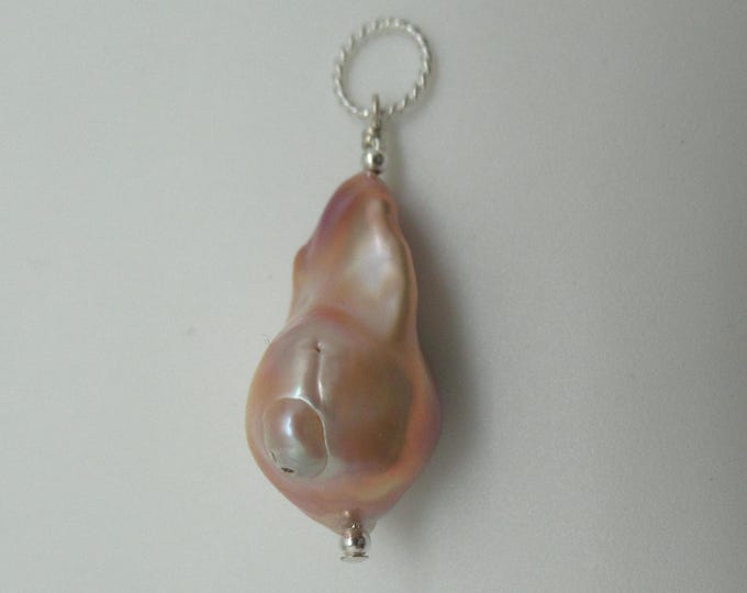 Baroque Pearl and Sterling Pendant