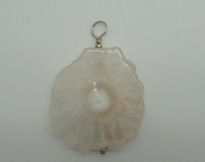 Solar Quartz and Sterling Silver Pendant