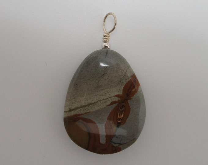 Owyhee Jasper  and Sterling Pendant