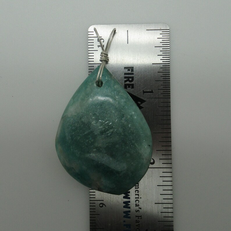 Amazonite and sterling pendant