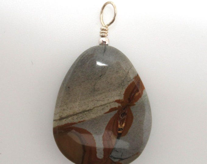 Owyhee Jasper  and Sterling Pendant