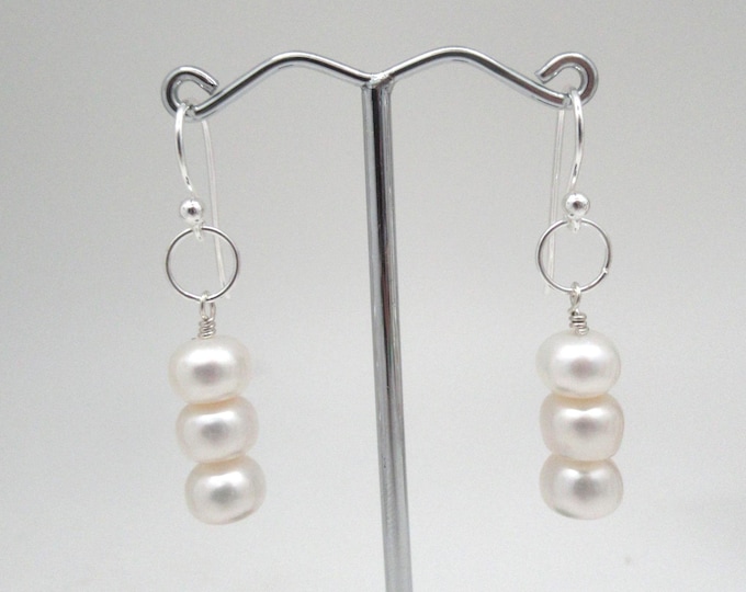 Pearl and Sterling Earrings