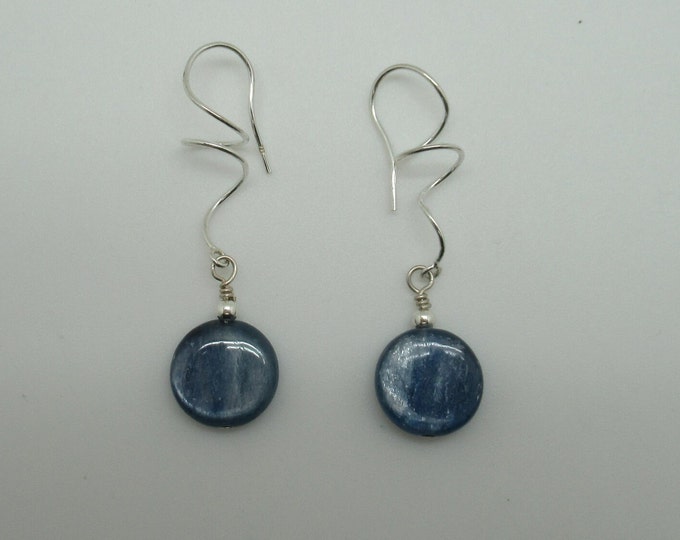 Kyanite and Sterling Silver Earrings