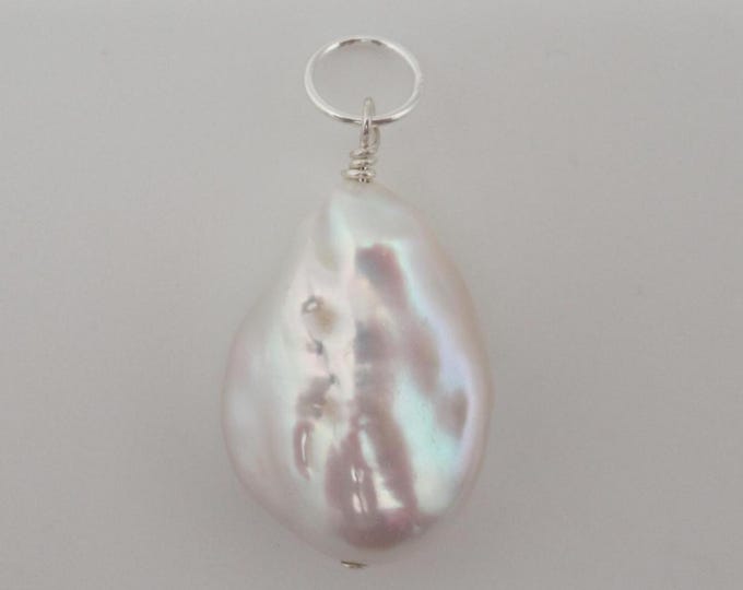 Baroque Pearl and Sterling Pendant