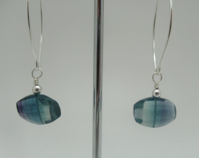 Fluorite and Sterling Earrings