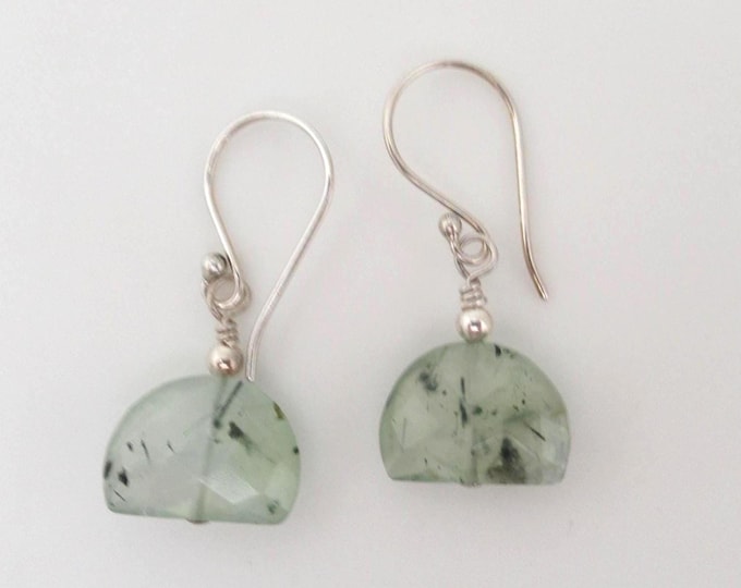 Prehnite and Sterling Earrings