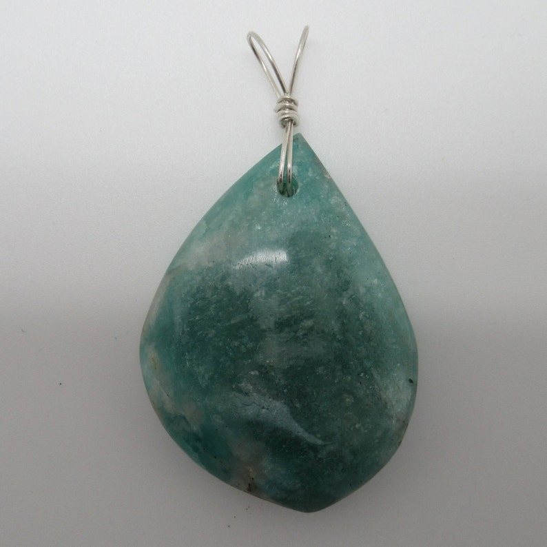 Amazonite and sterling pendant
